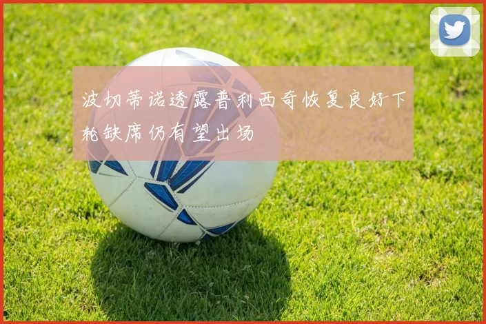 波切蒂诺透露普利西奇恢复良好下轮缺席仍有望出场